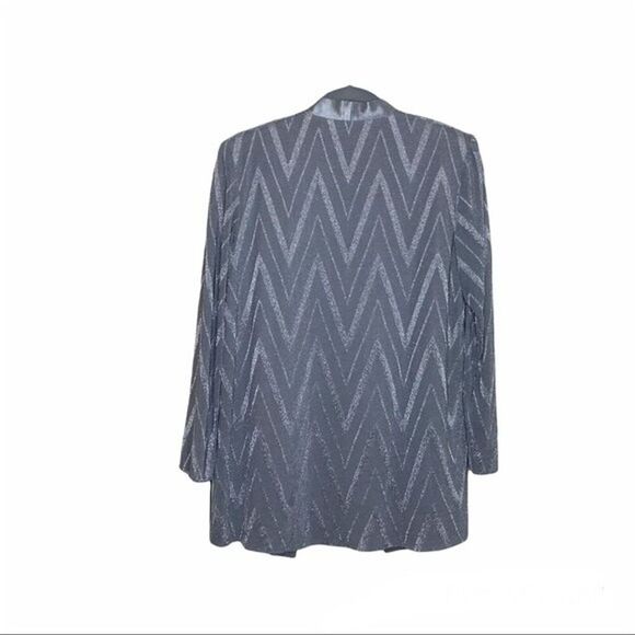 R&M Richards by Karen Kwong Womens 2 Piece Look Top‎ Silver No Size Tag READ - Picture 2 of 6